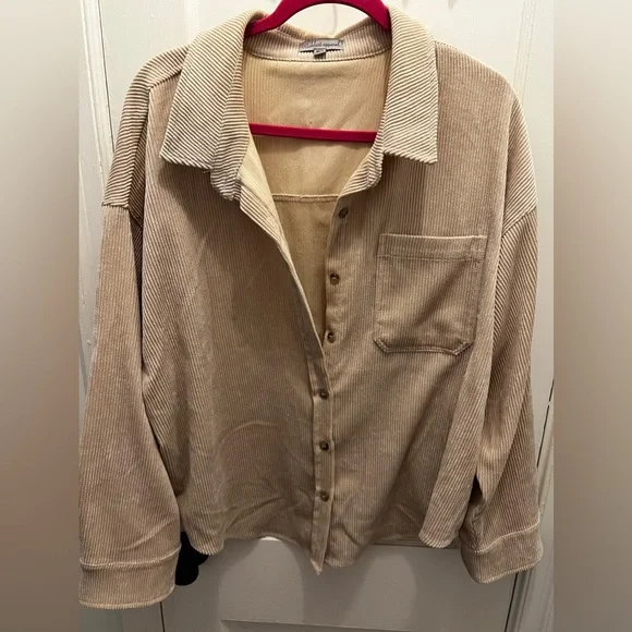 トップス Vintage corduroy top Men Retro Corduroy Shirt Tops Casual Button Up Blouse Long